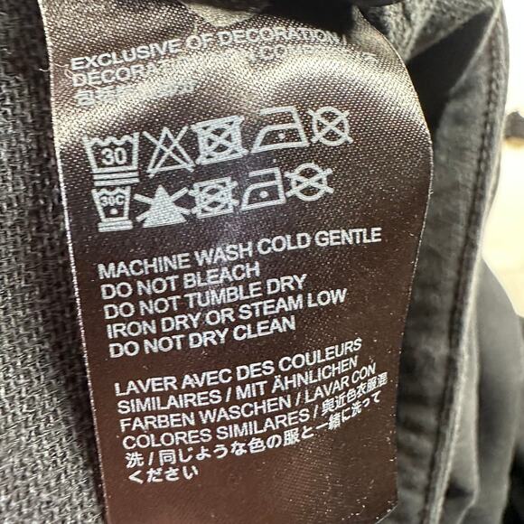 Prana Pants Womens Medium Black Cuyamaca Oversized Barrel Cotton Mid Rise Casual - Picture 7 of 14